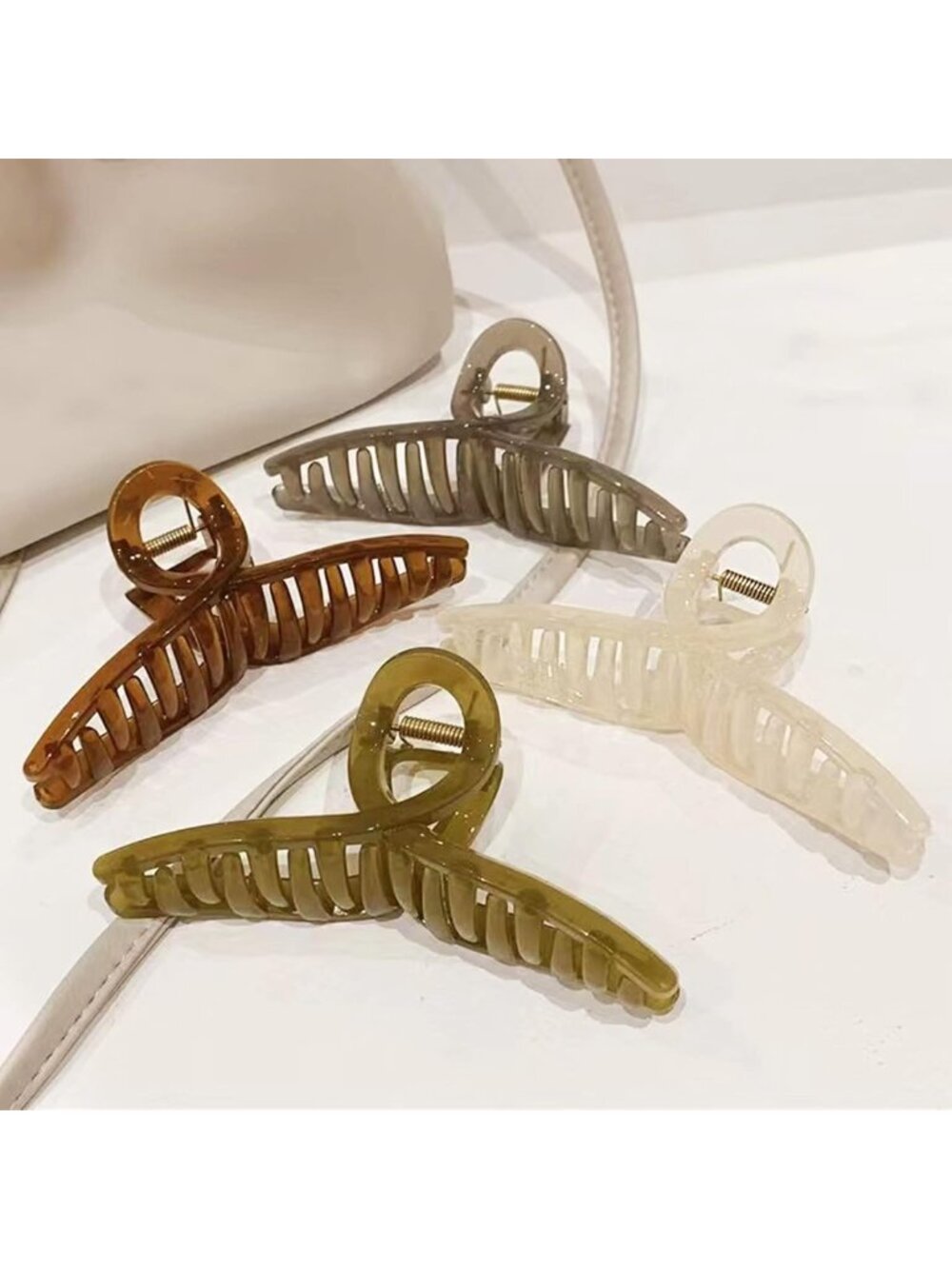 Large Butterfly Hair Claw Clips for Thick Hair - 4 Pcs Jelly Accessories, Gifts